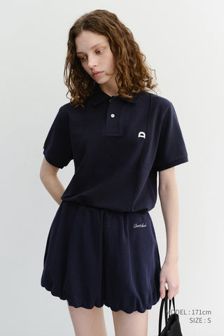 MINI VOLUMED SKIRT NAVY