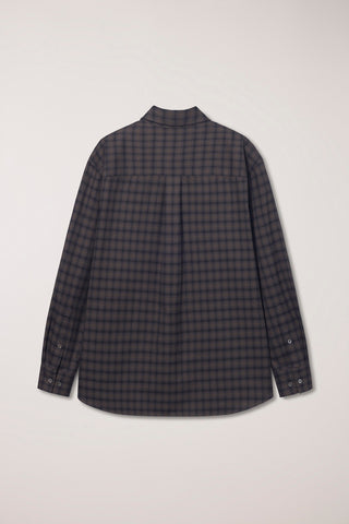 UNISEX CHECKED FLANNEL SHIRT KHAKI
