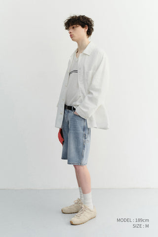 CLASSIC CARPENTER DENIM SHORTS LIGHT BLUE