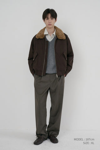UNISEX FLIGHT PADDED JACKET DARK BROWN
