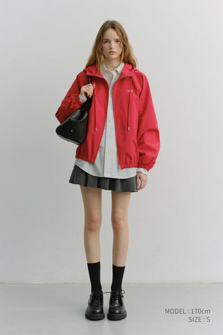 UNISEX LOGO WINDBREAKER RED