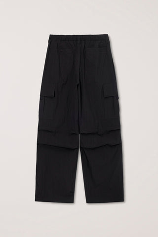 UTILITY PARACHUTE PANTS BLACK
