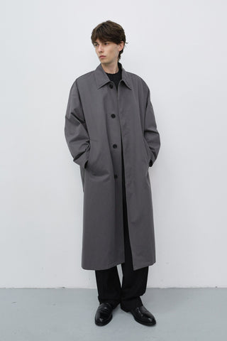 UNISEX REFINED MAC COAT ASH GREY