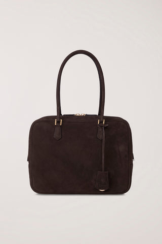 CLASSIC 28 SUEDE BAG DEEP BROWN