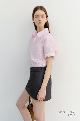 UNISEX OVERSIZED HALF SLEEVE SHIRT SOFT PINK