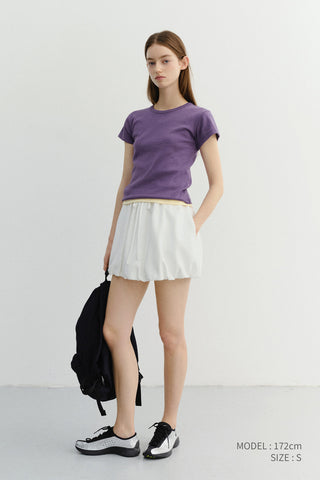 MINI VOLUMED SKIRT WHITE