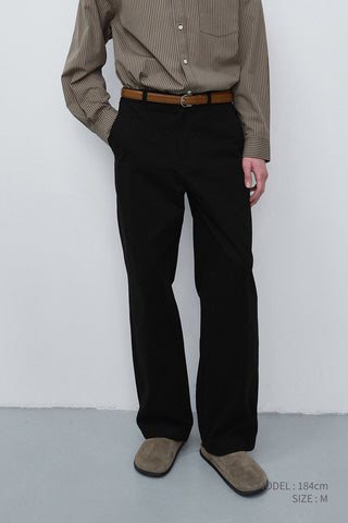 STRAIGHT CHINO SLACKS BLACK
