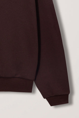 UNISEX LEATHER LOGO COLLARED T-SHIRT BROWN
