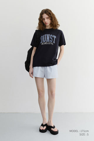 UNISEX VINTAGE ARCH LOGO T-SHIRT FRENCH NAVY