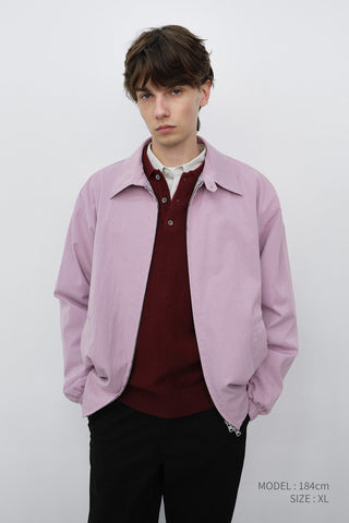 UNISEX COLLARED BLOUSON JACKET LAVENDER PINK