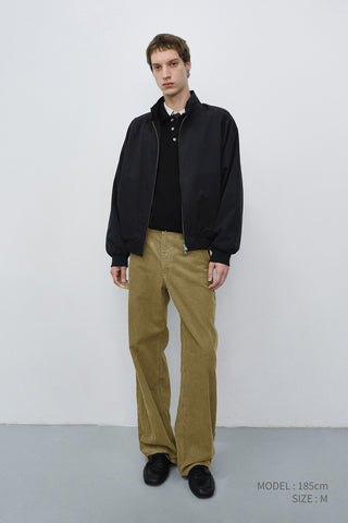 90S WIDE CORDUROY JEANS OLIVE GREEN