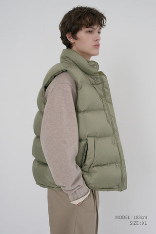 UNISEX GOOSE DOWN VEST SAGE GREEN