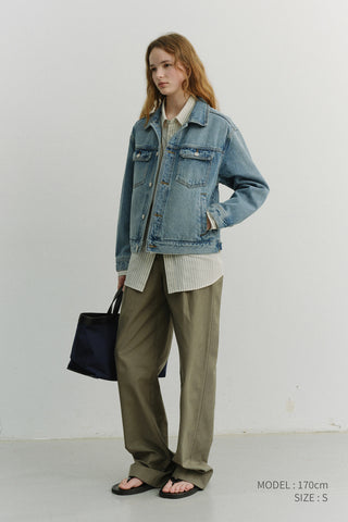 UNISEX DENIM TRUCKER JACKET LIGHT BLUE