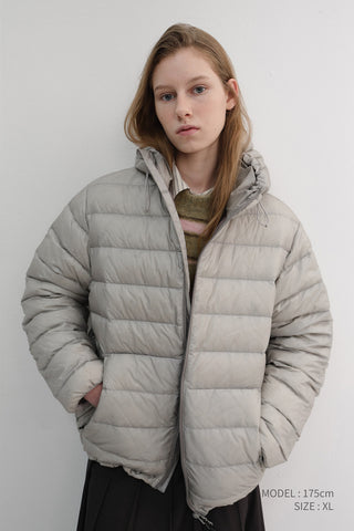 UNISEX LIGHT GOOSE DOWN JACKET ASH GREY