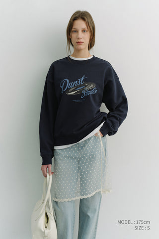 UNISEX VINYL SWEATSHIRT FRENCH NAVY