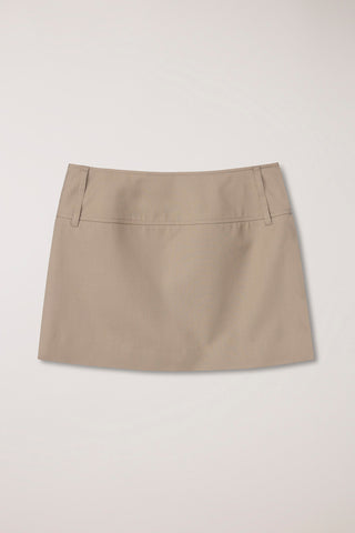 MICRO MINI SKIRT BEIGE