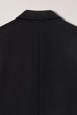 UNISEX 2-WAY 3 BUTTON CASHMERE COAT BLACK