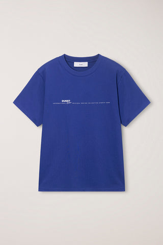 UNISEX MINIMAL LETTERING T-SHIRT BLUE