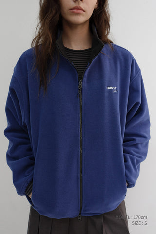 UNISEX ZIP-UP FLEECE SWEATSHIRT BLUE NAVY