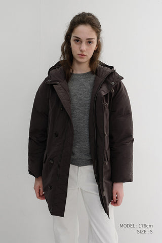 UNISEX GOOSE DOWN PARKA JACKET MUSHROOM