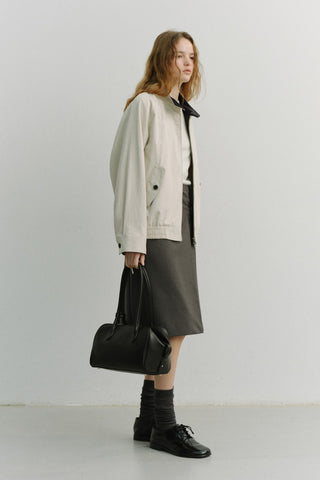 SOFT FRAME COMPACT SHOULDER BAG BLACK