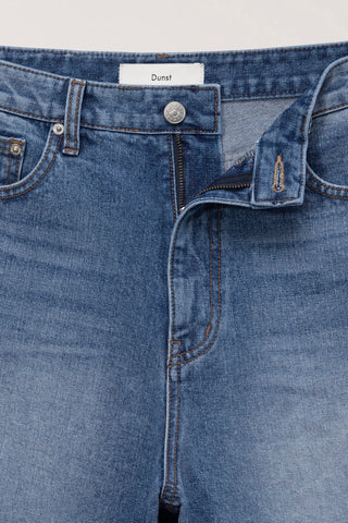 RELAXED BERMUDA DENIM SHORTS CLASSIC BLUE