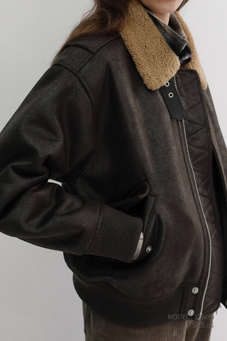 UNISEX VOLUME AVIATOR BLOUSON BLACK