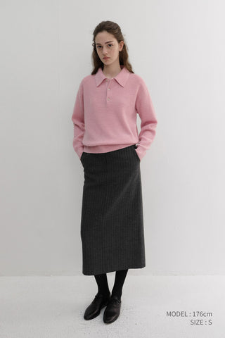 [Pre-order: Oct 16] UNISEX HAIRY COLLARED SWEATER SOFT PINK