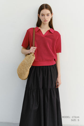 TIERED MAXI SKIRT BLACK