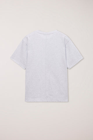 UNISEX LOOSE T-SHIRT LIGHT MELANGE GREY