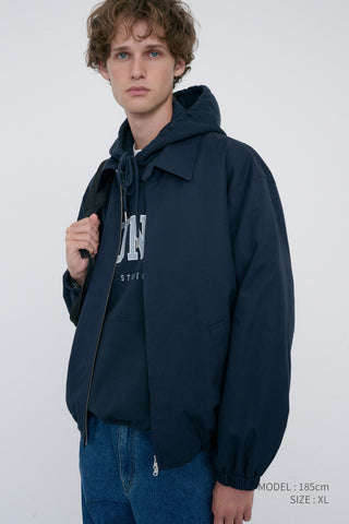 UNISEX COLLARED BLOUSON JACKET NAVY