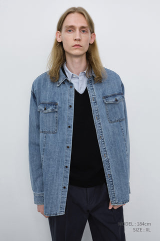 UNISEX CLASSIC DENIM SHIRT CLASSIC BLUE