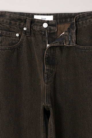 RELAXED WIDE JEANS DYED BROWN