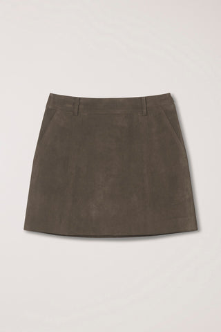 ALTER-SUEDE MINI SKIRT ETOUPE KHAKI