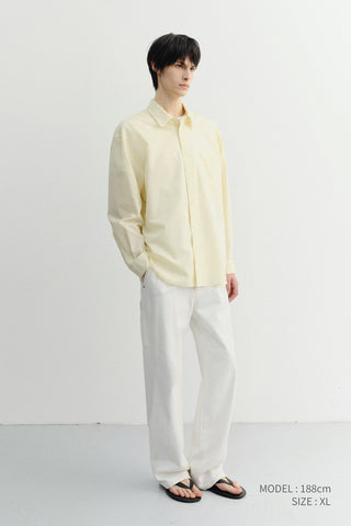 UNISEX SUMMER BREEZE STRIPED OVERSHIRT BUTTER