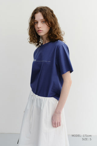 UNISEX MINIMAL LETTERING T-SHIRT BLUE