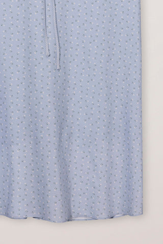 SLEEVELESS PATTERNED DRESS SOFT BLUE