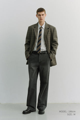 STRAIGHT SLACK JEANS GREY