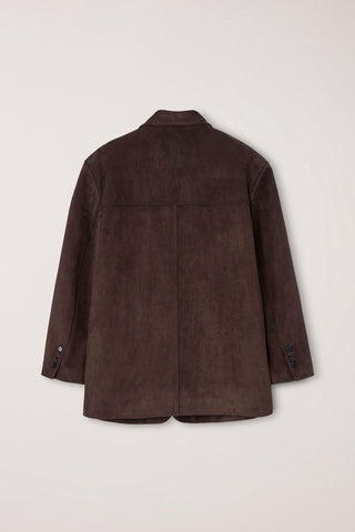 UNISEX RELAXED ALTER-SUEDE HALF JACKET BROWN