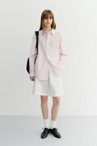 UNISEX PAJAMA BERMUDA SHORTS WHITE