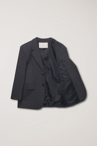 UNISEX OVERSIZED WOOL BLAZER MELANGE GREY