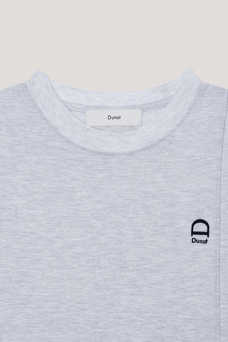 UNISEX LOGO CREASE T-SHIRT LIGHT MELANGE GREY