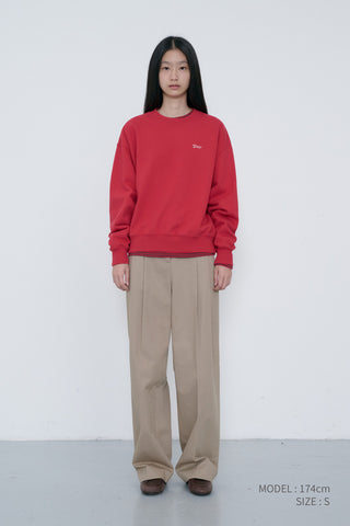 UNISEX GARMENT DYED SWEATSHIRT RED