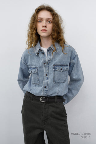 UNISEX CLASSIC DENIM SHIRT LIGHT BLUE