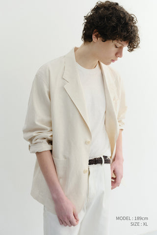 UNISEX SOFT TAILORED JACKET CREAM