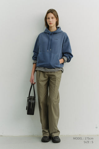 UNISEX GARMENT DYED HOODIE BLUE