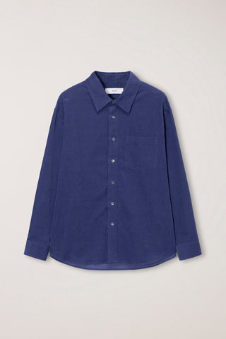 UNISEX CORDUROY SHIRT WASHED BLUE