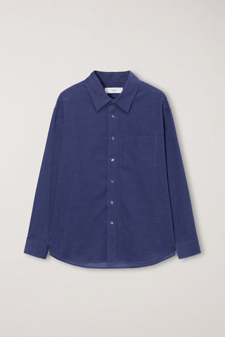 UNISEX CORDUROY SHIRT WASHED BLUE