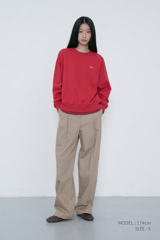 UNISEX GARMENT DYED SWEATSHIRT RED