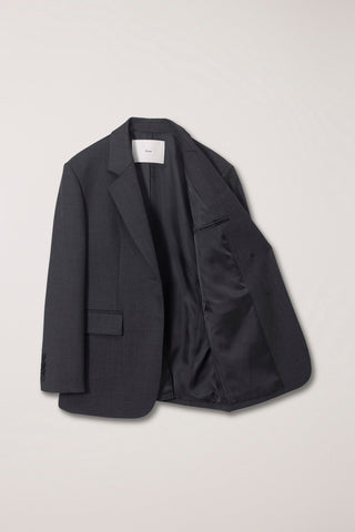 ESSENTIAL 2 BUTTON WOOL BLAZER MELANGE GREY